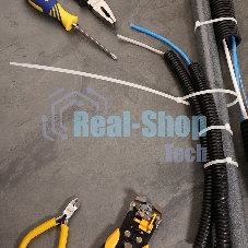 Хомут-стяжка кабельная нейлоновая Rexant 400 x4,8 мм, белая, упаковка 100 шт.