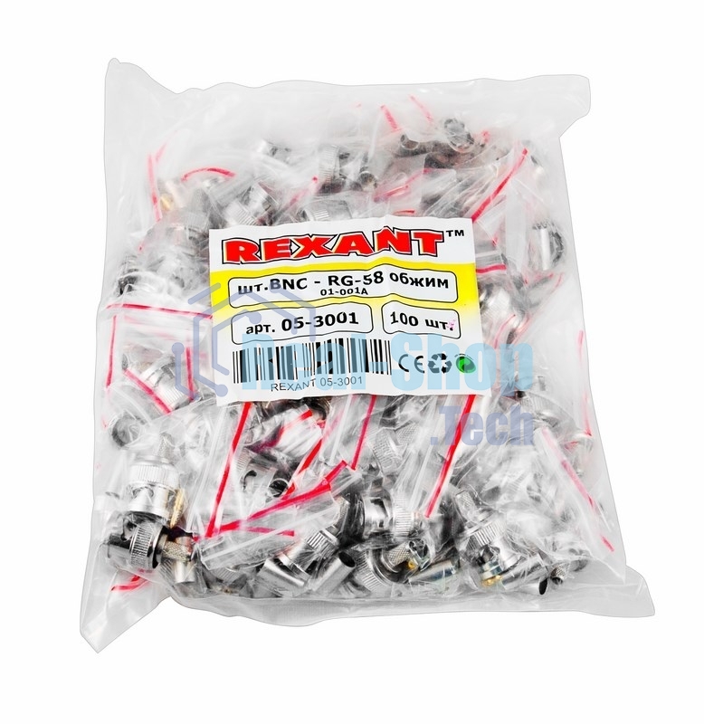 Разъем Rexant штекер BNC RG-58 обжим