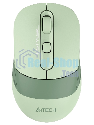 Мышь беспроводная A4Tech Fstyler FB10C зеленый, 2000 dpi, радиоканал, Bluetooth, USB, кнопки - 4