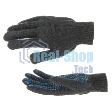 Перчатки трикотажные Сибртех, акрил, с ПВХ точкой, 7 класс