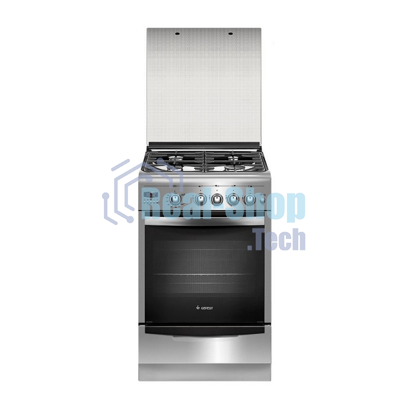 Плита газовая Gefest ПГ 5100-04 0004 серебристый, конфорок 4 шт, духовка 52 л, 50 см x 85 см x 58.5 см