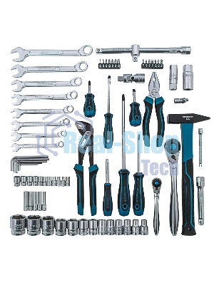 Набор инструментов Gross 76 предметов, 120 зубьев, CrV1/4, 1/2
