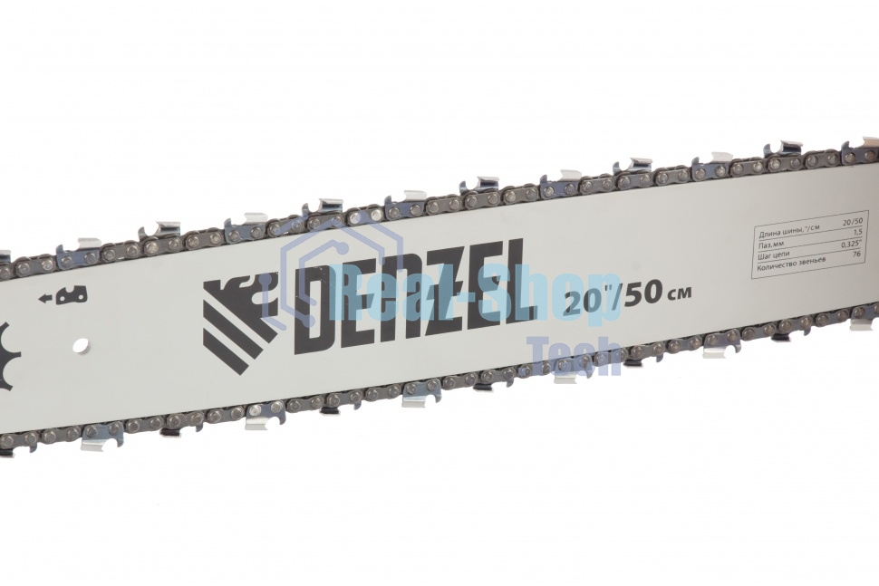 Пила цепная бензиновая Denzel DGS-5820, шина 50 см, 58см3, 4,1 л.с., шаг 0,325, паз 1,5 мм