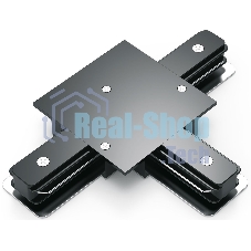 Коннектор для встраиваемых трековых шинопроводов Gauss (T) черный