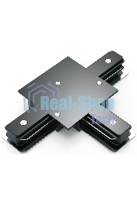 Коннектор для встраиваемых трековых шинопроводов Gauss (T) черный