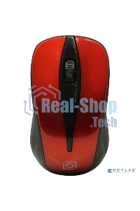 Мышь беспроводная Oklick 675MW черный/красный, 800 dpi, радиоканал, USB, кнопки - 3