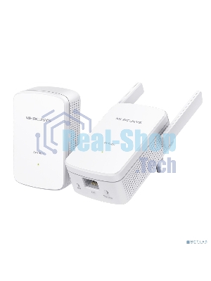 Комплект гигабитных Wi-Fi адаптеров Mercusys Powerline AV1000 Powerline kit with 300Mbps Wi-Fi, plug and play, up to 300 meters over an existing electrical circuit, the kit includes a MP510 and a MP500.