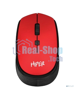 Мышь беспроводная HIPER HOMW-082 красный, 1600 dpi, радиоканал, USB, кнопки - 4