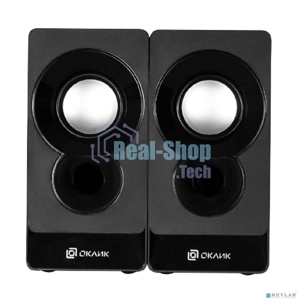 Акустическая система Oklick OK-165 2.0 черный 6Вт