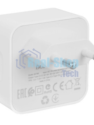 Сетевое зарядное устройство 1USB+1Type-C 3.0A PD30W+QC3.0 быстрая зарядка для Lightning 8-pin Type-C Borofone BAS76A (White)
