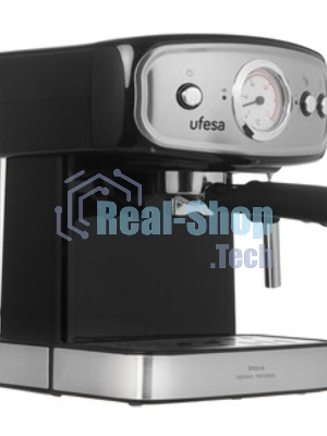 Кофеварка рожковая Ufesa CE7244 BRESCIA черный/серебристый, исп. кофе - молотый, 1.5 л, 850 Вт, 20 бар