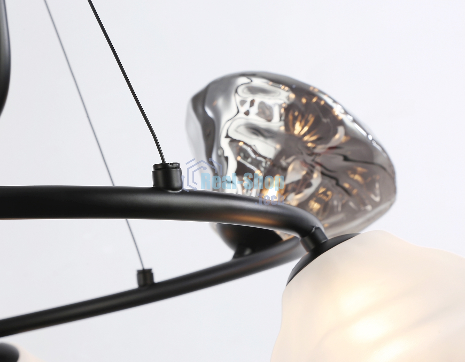 Светильник Ambrella light LH15003/6 BK/FR/SM черный/белый матовый/дымчатый G9*6 max 40W D630*1150