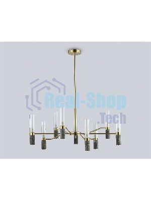 Люстра Ambrella light LH53355/9 GD/CL/WH золото/прозрачный/белый G9*9 max 40W D850*890