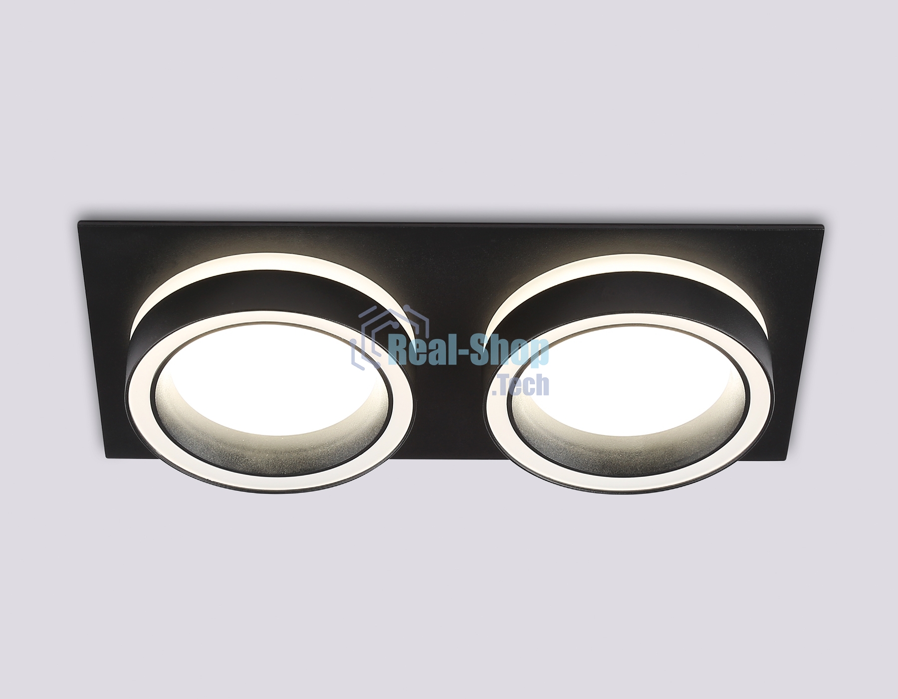Светильник Ambrella light TN52424/2 BK/FR черный/белый матовый GX53 max 12W 210*105*45