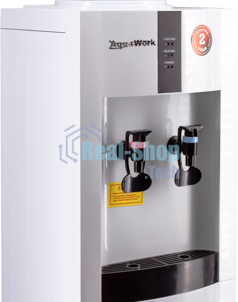 Кулер для воды Aqua Work 16LR, верхняя загрузка, нагрев 90 °С, охлаждение 7 °С, белый/черный
