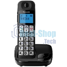 Телефон беспроводной (DECT) Panasonic KX-TGE110RUB черный АОН