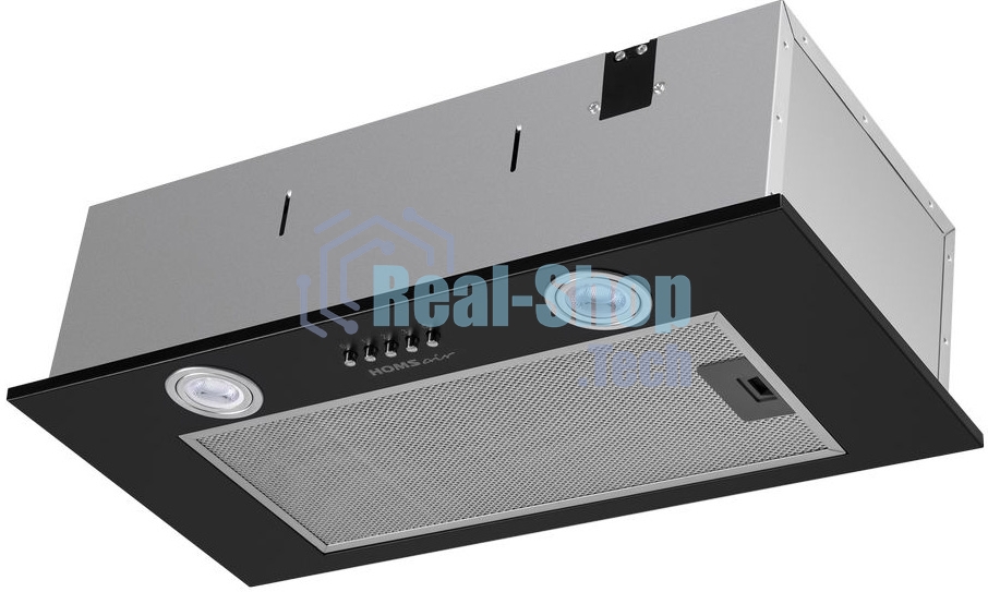 Вытяжка встраиваемая HOMSair Camelia Power 60 черный, 60 см, 850 куб. м/ч, 52 дБ