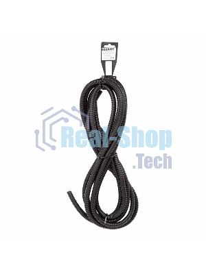 Трубa автомобильная гофрированная ПП, Ø9,8 мм, разрезная, бухта 5 м/уп.