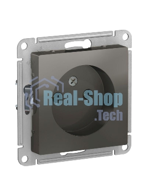 Механизм розетки 1-м СП AtlasDesign 16А IP20 без заземл. сталь SchE ATN000941