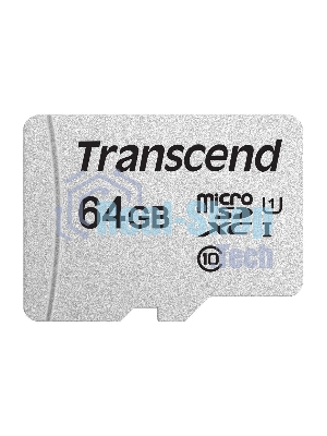 Флеш карта microSD 64Gb Transcend microSDXC Class 10 UHS-I U1, (без адаптера), TLC