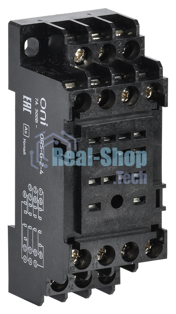 Розетка ORS-G-2-4 для реле OGR-2 4C ONI ORS-G-2-4-G