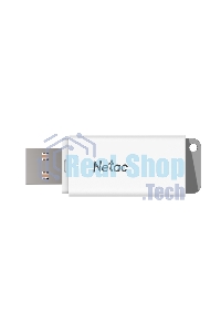 Флешка USB Netac U185 8Gb NT03U185N-008G-20WH, USB 2.0, с колпачком, пластиковая белая