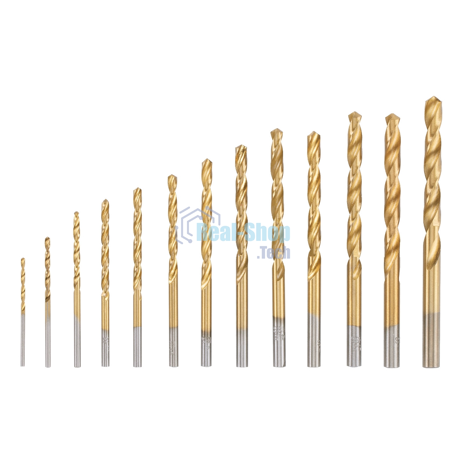 Набор Matrix нитридтитан. сверл по металлу, 1,5-6,5мм, НSS,13 шт.