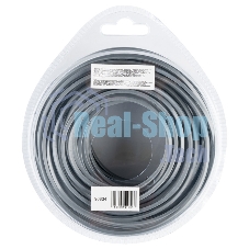 Леска для триммера Denzel армированная алюминием квадратная, 2,4мм х 15м, блистер ALUFLEX