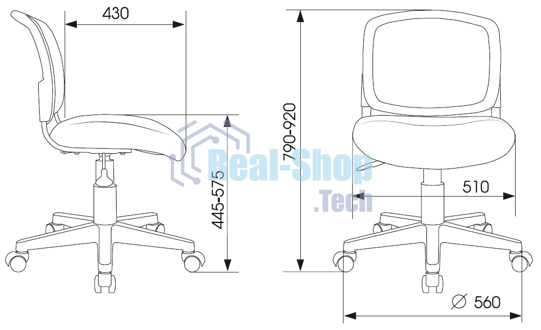 Кресло детское Бюрократ CH-W296NX белый TW-15 Neo Grey сиденье серый, сетка/ткань, крестов. пластик, пластик белый