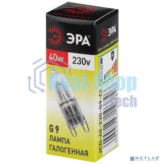 Лампа галогенная ЭРА G9-JCD-40-230V-Cl(100/1000/35000)