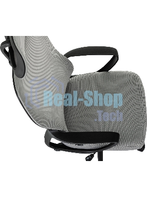 Кресло Бюрократ Wise серый, сетка, подголовник