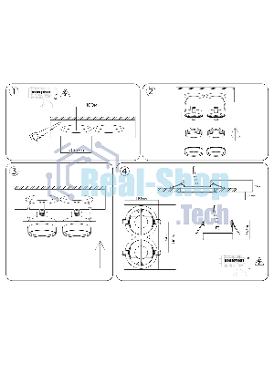 Светильник Ambrella light TN6743/2 BK черный IP44 GX53/2 210*110*57