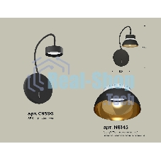 Светильник Ambrella light XB9596101 SBK/PYG/CL черный песок/золото желтое полированное/прозрачный GX53 (C9596, N8145)