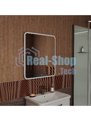 Зеркало Bau Stil 70х80, сенсорная LED подсветка, пластиковый защитный корпус