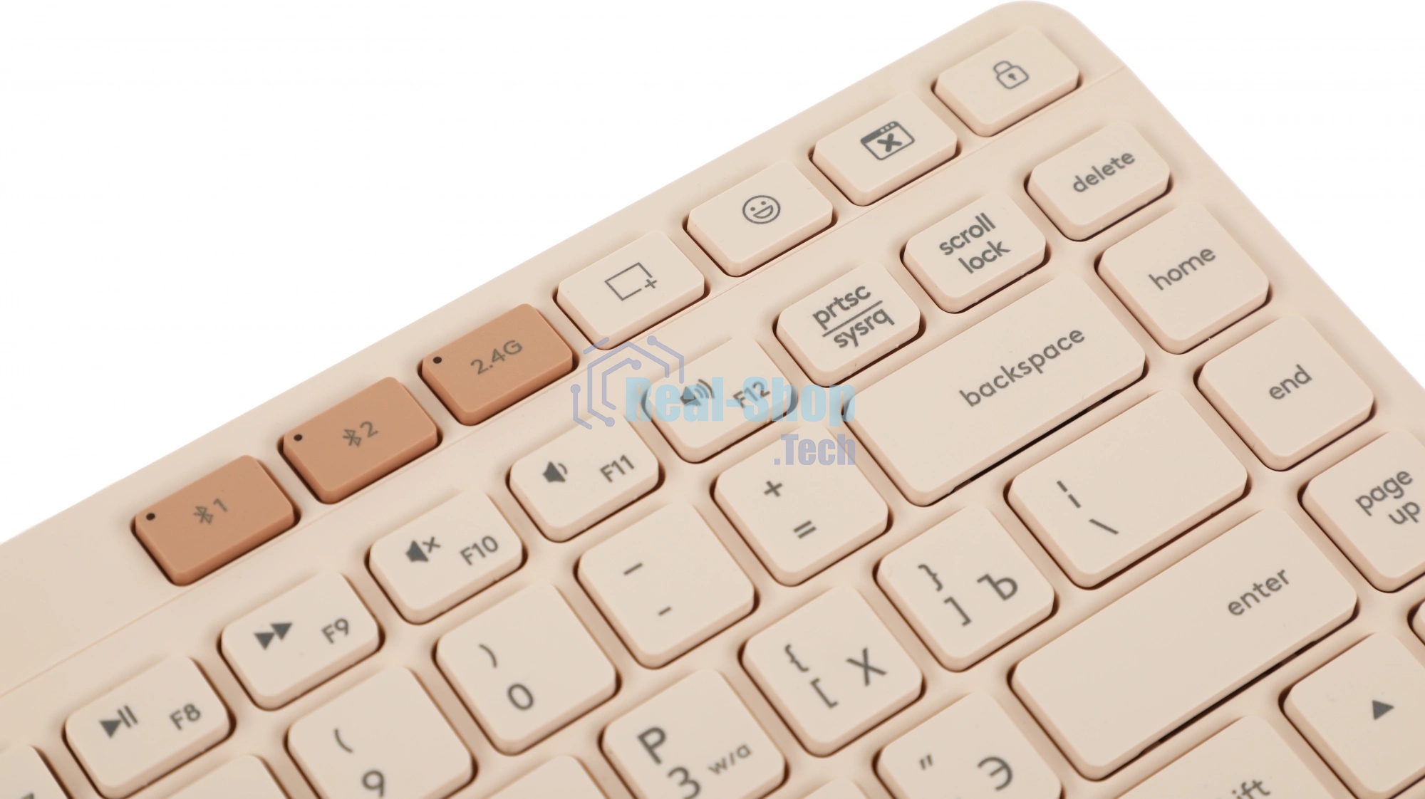 Клавиатура беспроводная A4Tech Fstyler FBK26C AS, USB, Bluetooth/Радиоканал, бежевый