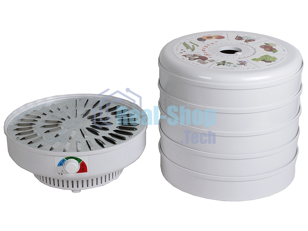 Сушилка для овощей и фруктов Великие реки Ветерок-5, 5 поддонов, цветная упаковка