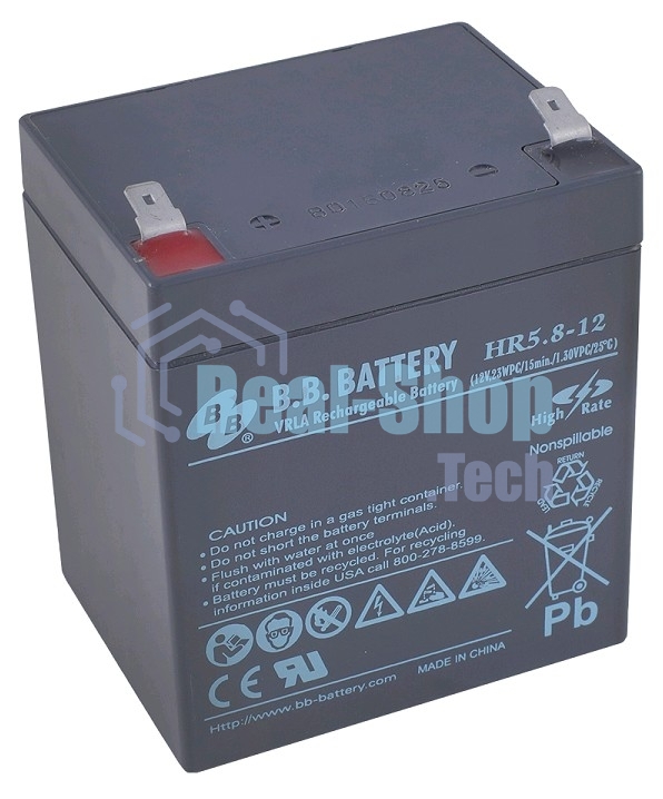 Батарея для ИБП B.B.Battery HR 5.8-12 (12V 5.8Ah)