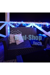 Гирлянда Neon-night Айсикл (бахрома) светодиодный, 2,4х0,6м, эффект мерцания, белый провод, 230 В, диоды БЕЛЫЕ, 88 LED