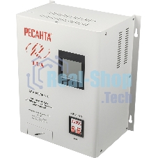Стабилизатор напряжения Ресанта АСН-8 000 Н/1-Ц 63/6/17 Стабилизатор Lux 220В±8%, Габ. 305х190х360, Вес 15кг