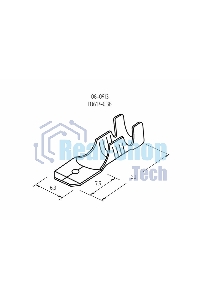 Клемма плоская Rexant штекер 6.3 мм 0,5-1.5 мм² (РП-п 1.5-(6.3) L = 20 мм)