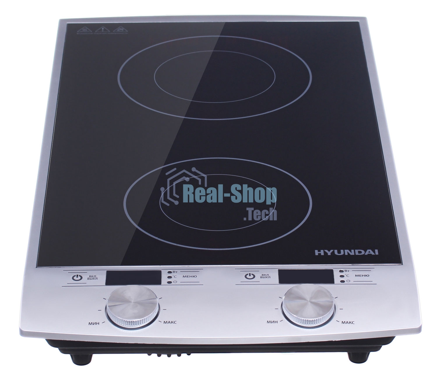 Плита настольная электрическая Hyundai HYC-0103 серебристый/черный стеклокерамика (настольная)