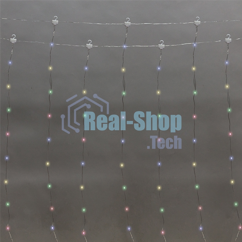 Гирлянда Neon-night Светодиодный дождь из росы 3х2м, мультиколор, USB + пульт управления, с крючками для крепления