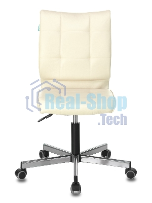 Кресло Бюрократ CH-330M/BEIGE бежевый, экокожа, 120 кг, механизм качания, без подлокотников