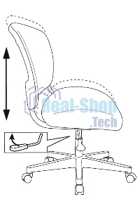 Кресло детское Бюрократ CH-W296NX белый TW-15 Neo Grey сиденье серый, сетка/ткань, крестов. пластик, пластик белый