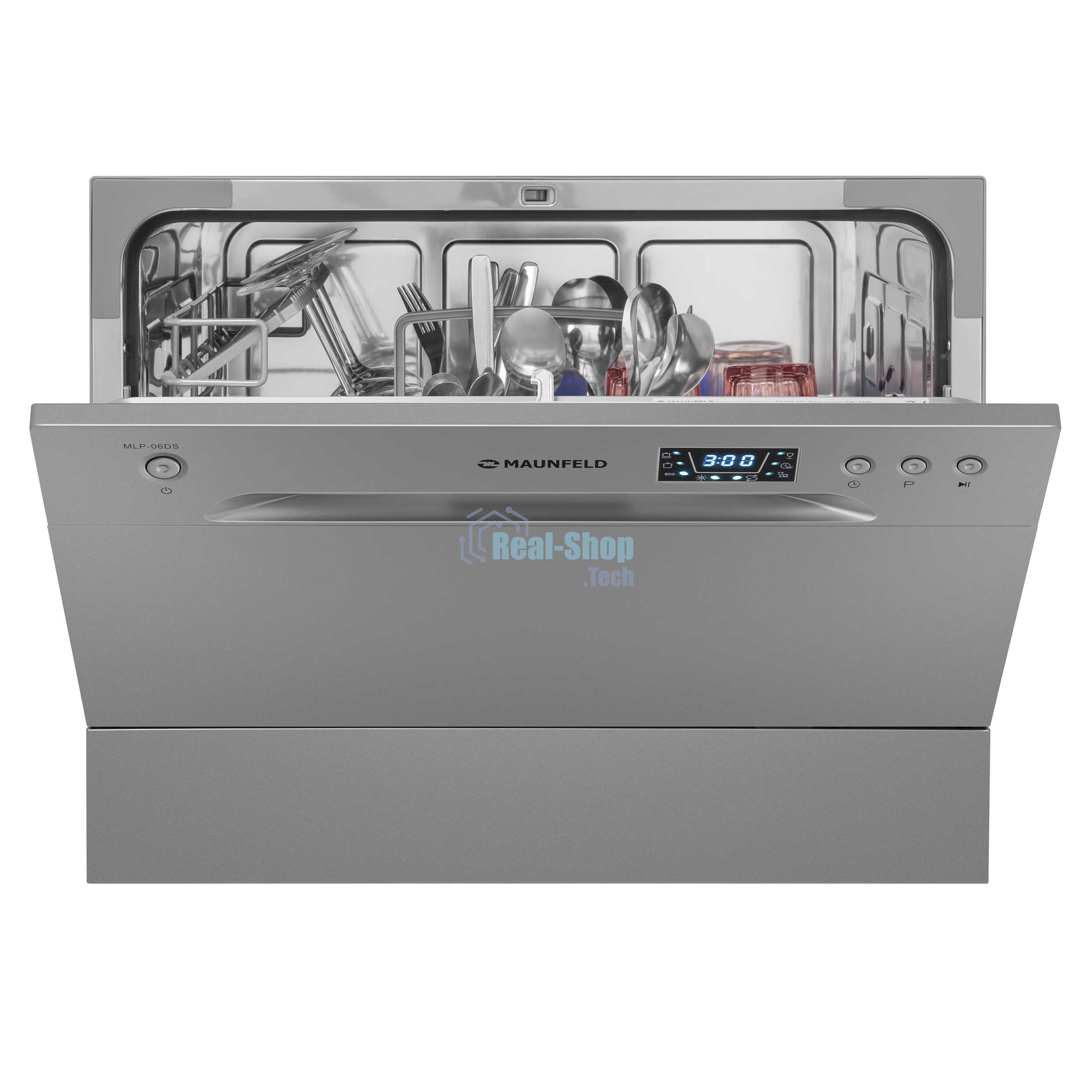 Посудомоечная машина Maunfeld MLP-06DS, серый, 55 см, 6 компл., 49 дБ, класс A+