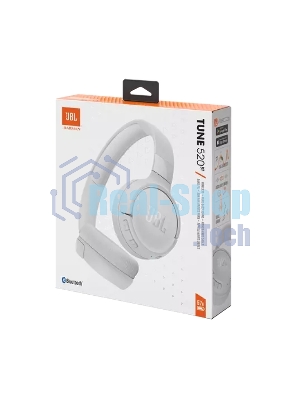 Беспроводные наушники JBL Tune 520BT белый, накладные, Bluetooth, быстрая зарядка, складная конструкция