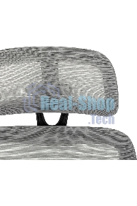 Кресло руководителя Бюрократ Wise серый, сетка/ткань, с подголов. крестов. пластик