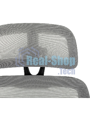 Кресло Бюрократ Wise серый, сетка, подголовник