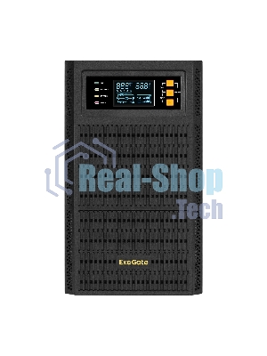 Источник бесперебойного питания On-line ExeGate PowerExpert TL-2000.72V.LCD.AVR.4SH.USB.RS232.SNMP 2000VA/2000W, On-Line, PF=1, LCD, 4*Schuko, RS232, USB, SNMP-slot, встроенные батареи 12V 7.2Ah- 6шт, возможность подключения до 4 внешних батарейных блоков 72В, Tower, металлический корпус, Black