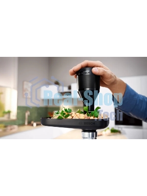 Мясорубка электрическая Bosch MFWS440B черный, 1900 Вт, 2.5 кг/мин, реверс, защита от перегрузки, насадки - 7